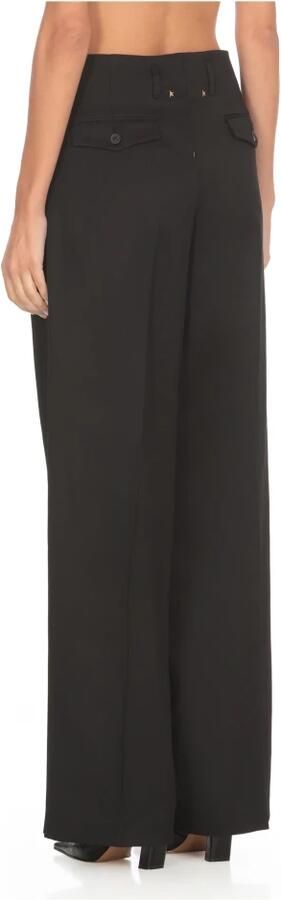 Golden Goose Zwarte wollen broek met sterdetail Black Dames - Foto 11