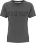 Golden Goose Grijze Katoenen Crewneck T-shirt met Logo Patch Grijs Dames - Thumbnail 1