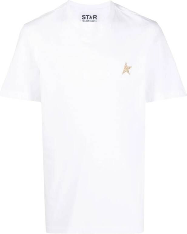 Golden Goose Heren CO Stof T-shirts en Polos White Heren