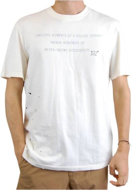 Golden Goose Heren Wit T-Shirt Korte Mouwen White Heren