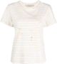 Golden Goose Gestreept katoenen T-shirt met grafische print Multicolor Dames - Thumbnail 1