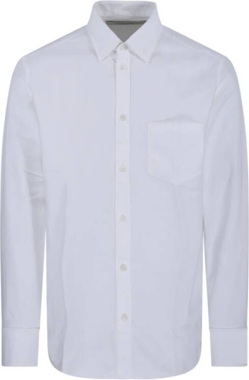 Golden Goose Shirt van verweerd katoenen canvas met versieringen White Heren