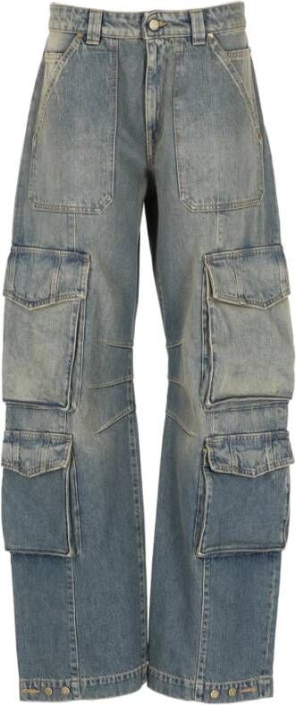 Golden Goose Blauwe Katoenen Cargo Broek voor Vrouwen Blue Dames