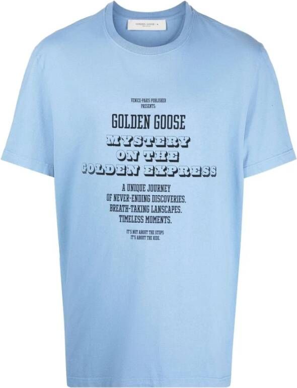 Golden Goose Mysterie op de Express T-shirt Blauw Heren