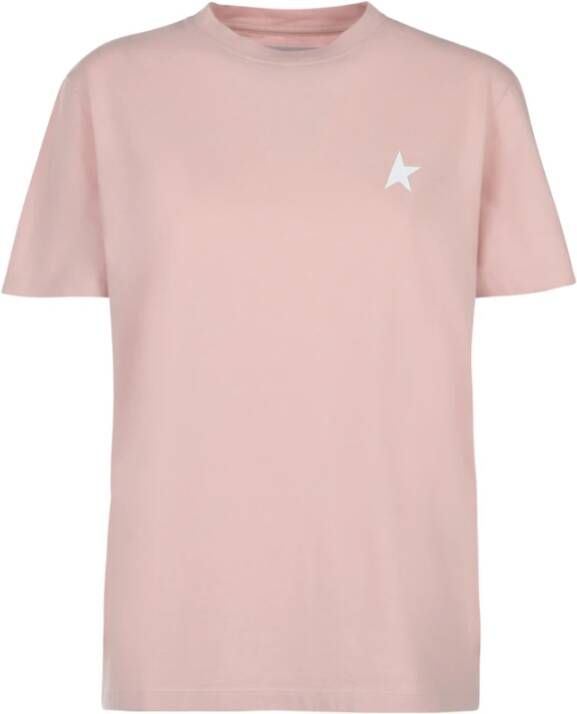 Golden Goose Roze Ster T-Shirt voor Vrouwen Roze Dames