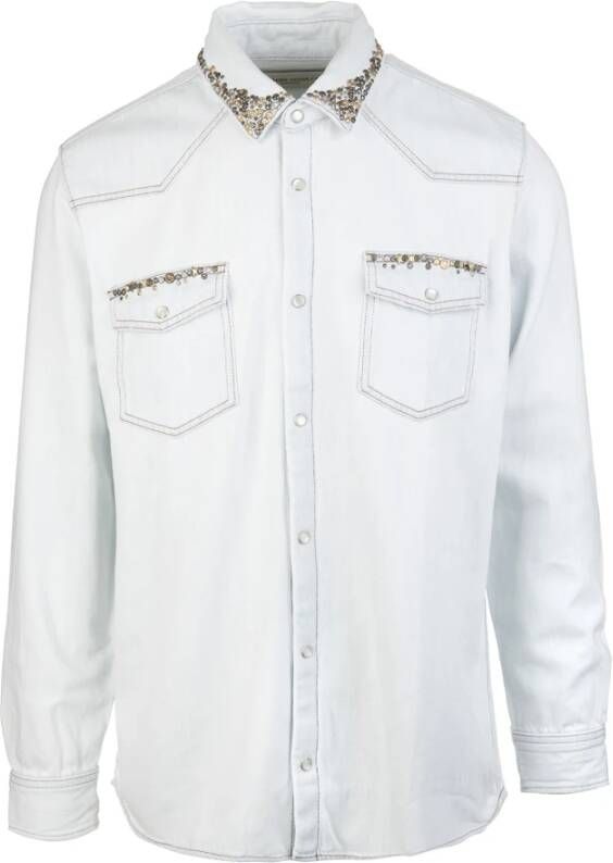 Golden Goose Shirt Blauw Heren