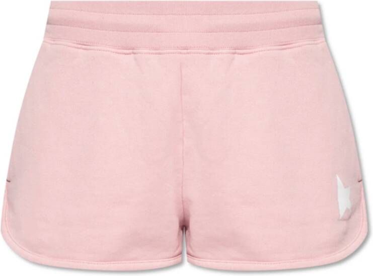 Golden Goose Sterrenprint track shorts Pink Dames