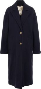 Golden Goose Single-Breasted Coats Blauw Dames