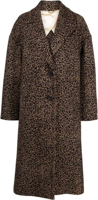 Golden Goose Animalier Cocoon Coat voor vrouwen Brown Dames