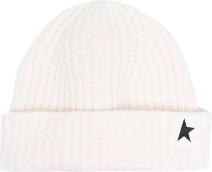 Golden Goose Sterren Beanie Muts Wit Dames