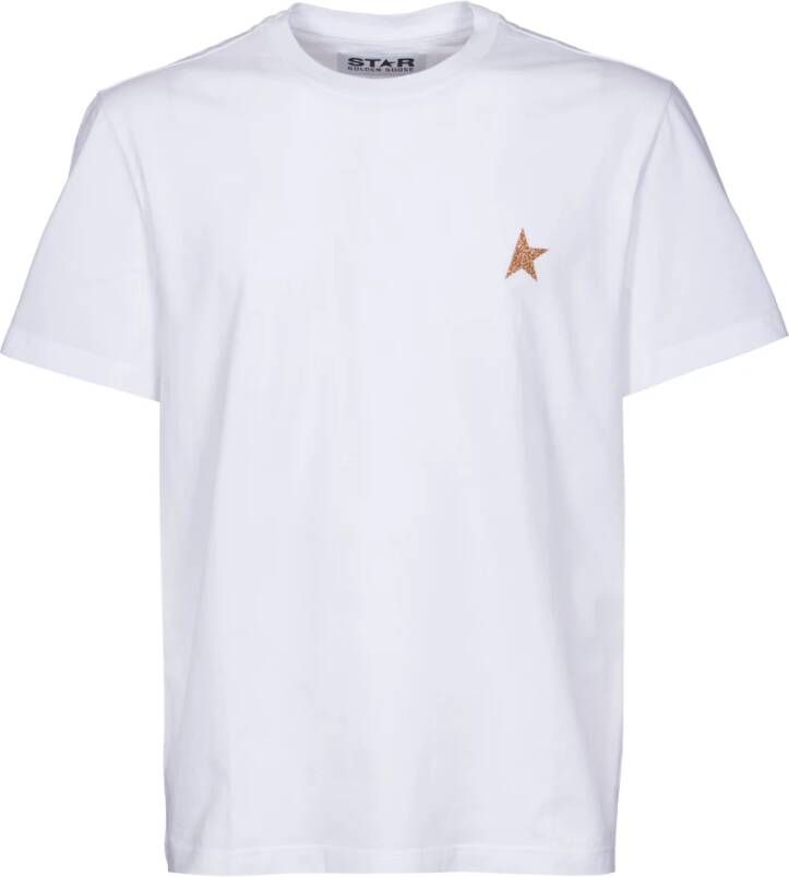 Golden Goose Stijlvolle Pinaforemetal T-shirt voor heren White Heren