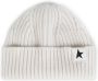 Golden Goose Stijlvolle Wollen Beanie met Zwarte Ster White - Thumbnail 1