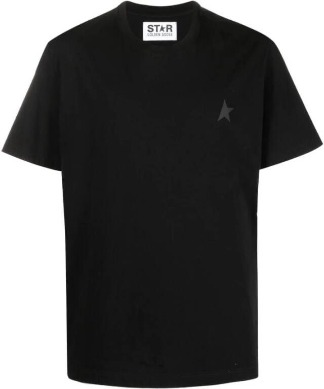 Golden Goose Stijlvolle zwarte sterrenprint katoenen T-shirt Zwart Heren