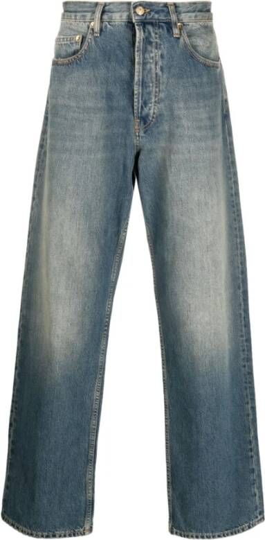 Golden Goose Straight-Leg Gewassen Denim Jeans Blauw Heren
