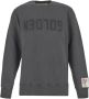 Golden Goose Grijze Jersey Katoenen Trui met Versleten Logo Print Gray Heren - Thumbnail 1
