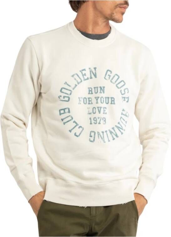 Golden Goose Witte Sweaters met Stijl White Heren