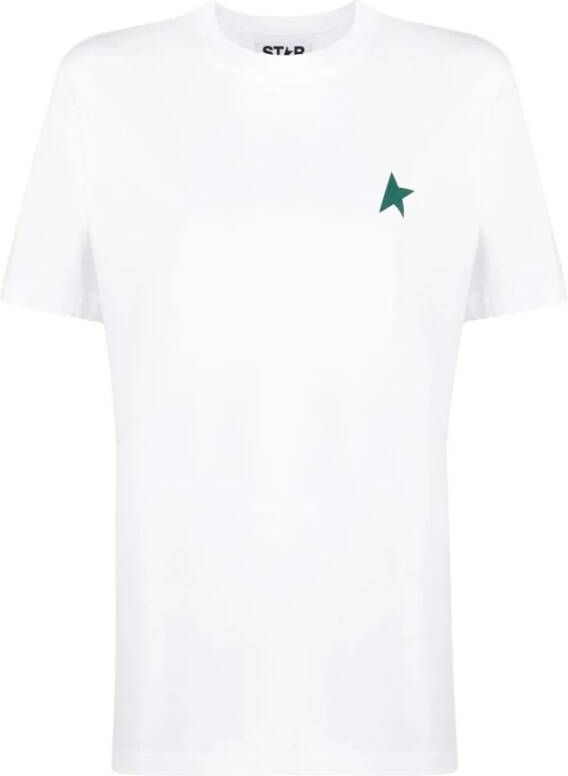 Golden Goose T-shirt met sterrenprint en reguliere pasvorm White Dames