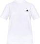 Golden Goose Ster Regular T-shirt in Optic White Black White Dames - Thumbnail 1