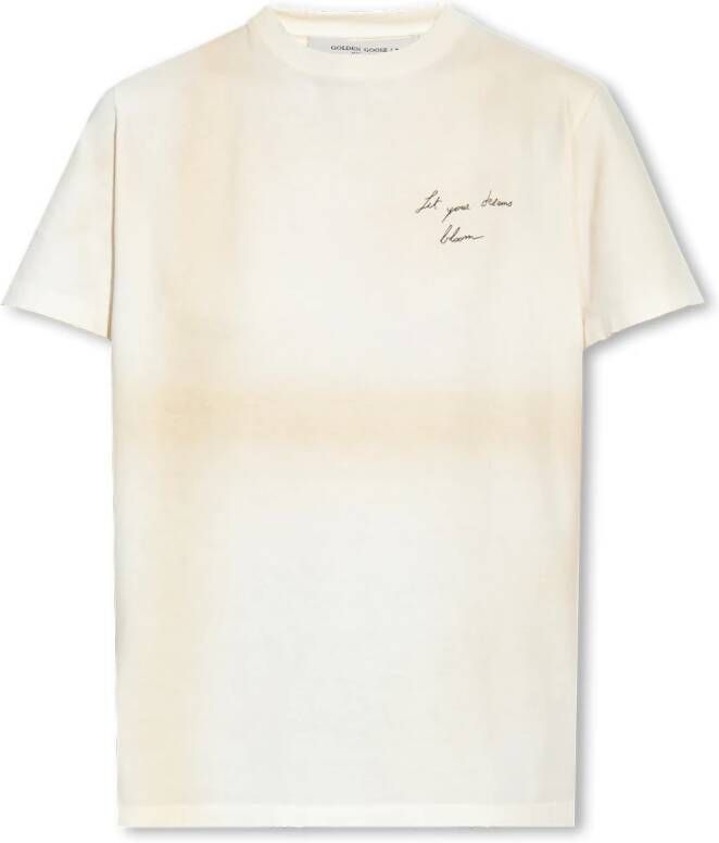 Golden Goose Witte T-shirts & Polos Aw24 White Dames