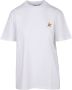 Golden Goose Sterrenprint Katoenen T-shirt met Glitterdetails Wit Dames - Thumbnail 1