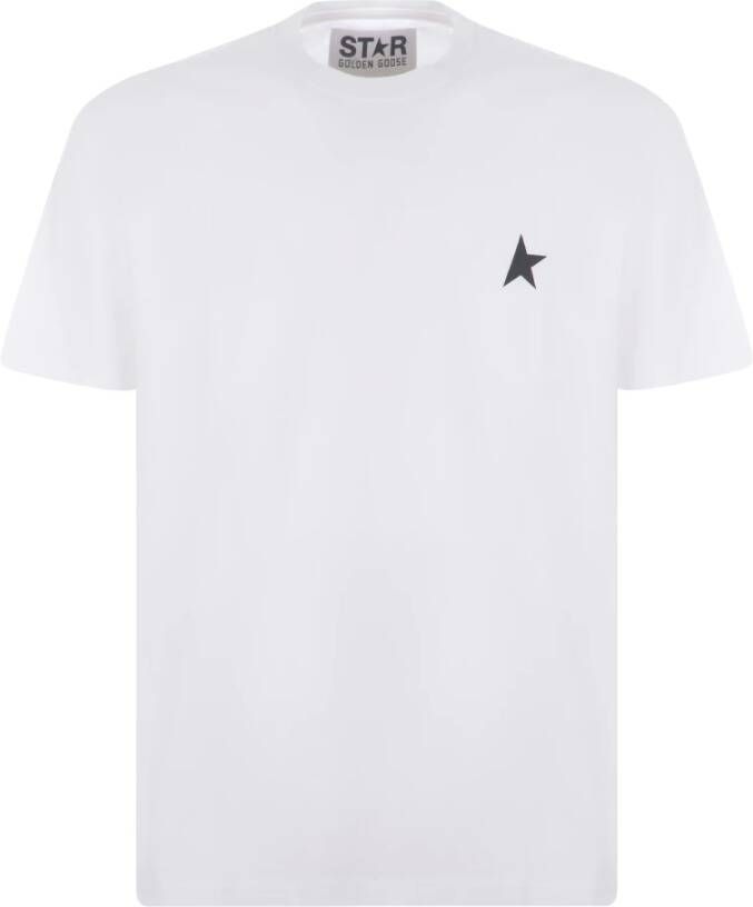 Golden Goose Stijlvolle katoenen T-shirt met contrasterende ster Wit