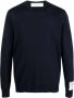 Golden Goose Geribbelde Fleece Wollen Trui met Raffeleffect Blue Heren - Thumbnail 1