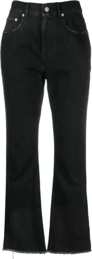 Golden Goose Zwarte stretchkatoenen jeans met rechte pijpen Black Dames