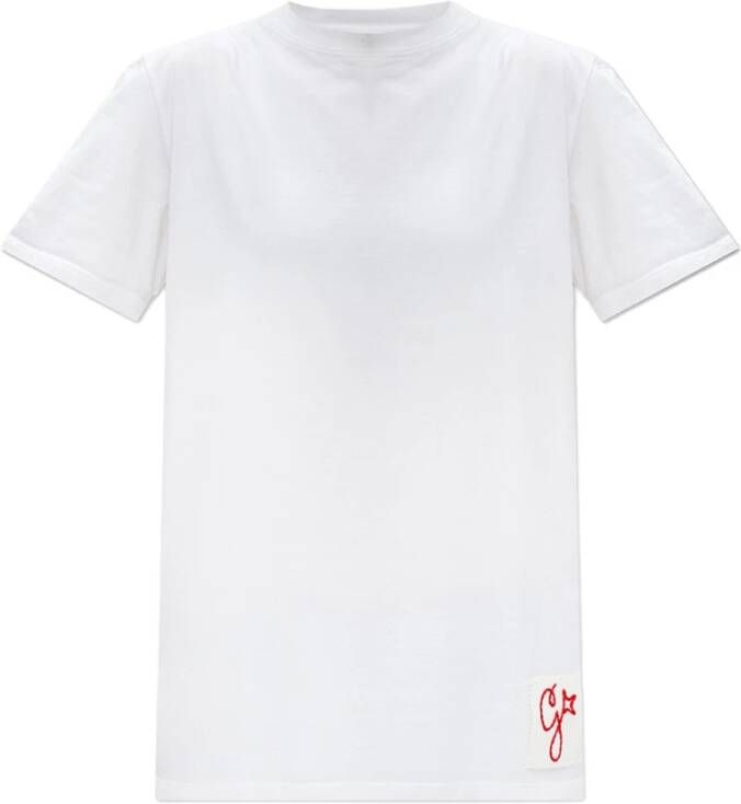 Golden Goose Vintage Logo T-Shirt White Dames