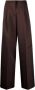 Golden Goose Wijde pijp wollen gabardine broek Bruin Dames - Thumbnail 1