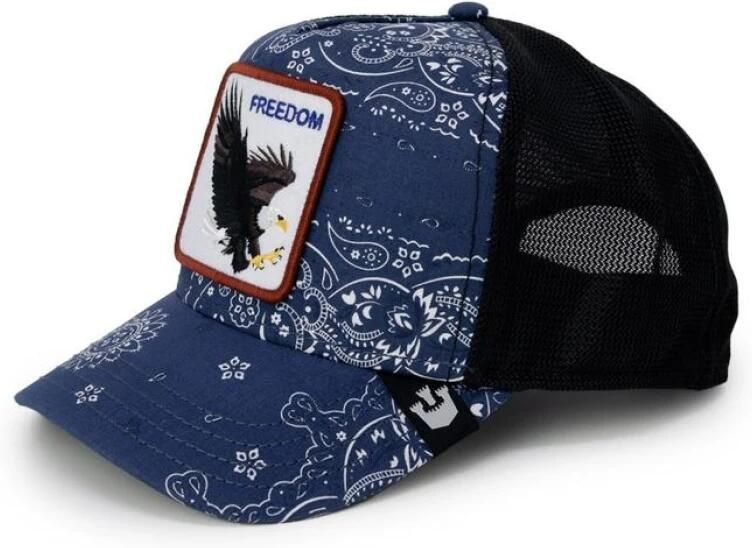 Goorin Bros Blauwe Eagle Trucker Cap Bandana Stijl Blue Heren
