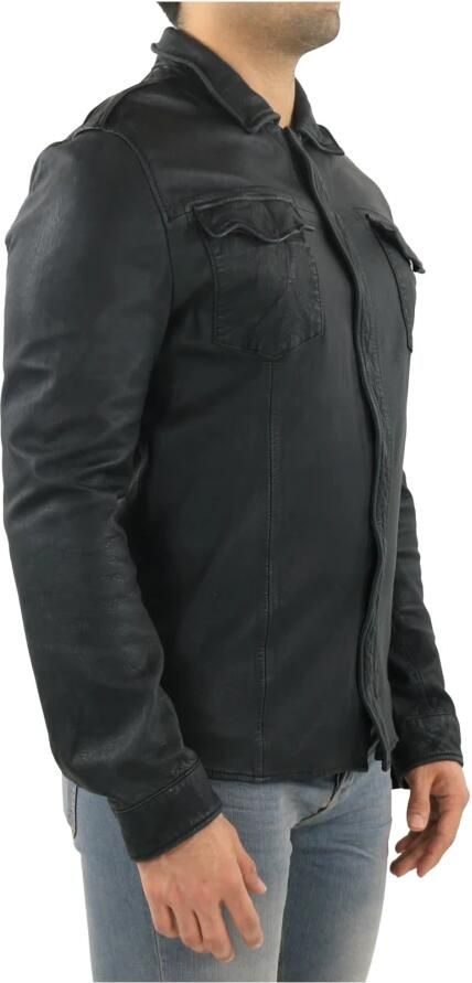 GOOSECRAFT Heren Overhemden Shirt076 Zwart - Foto 5