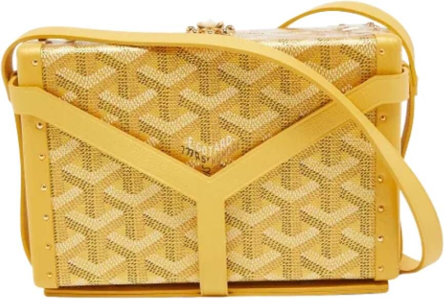 Goyard Vintage Pre-owned Canvas crossbody-bags Geel Dames