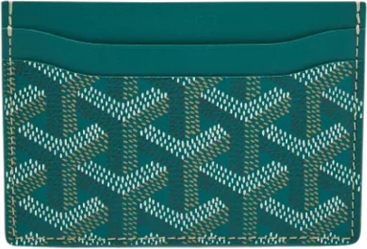 Goyard Vintage Pre-owned Coated canvas wallets Groen Dames
