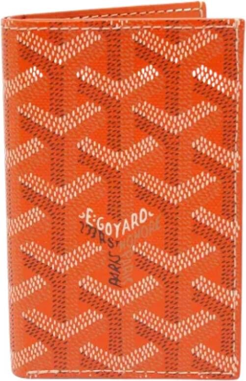Goyard Vintage Pre-owned Coated canvas wallets Oranje Dames