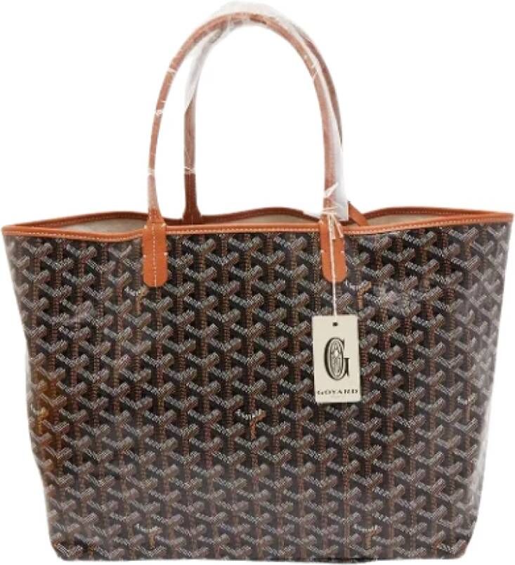 Goyard Vintage Pre-owned Fabric totes Bruin Dames