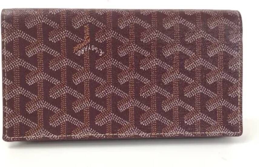 Goyard Vintage Rode Canvas Goyard Portemonnee Rood Dames