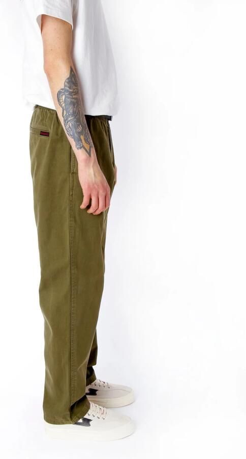 Gramicci Katoenen Twill Broek met Gesp Green Heren - Foto 9