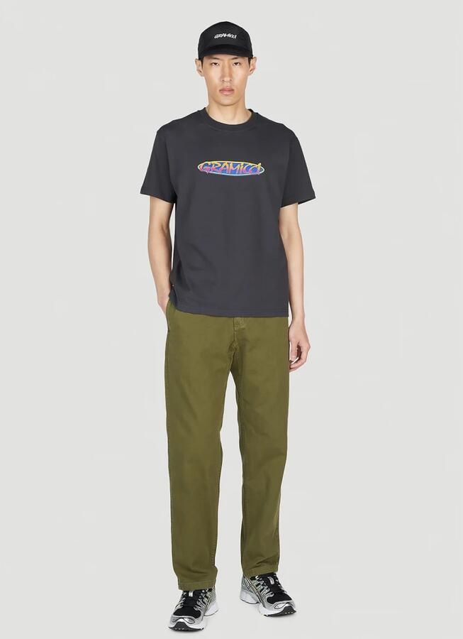 Gramicci Katoenen Twill Broek met Gesp Green Heren - Foto 4