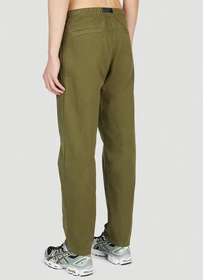 Gramicci Katoenen Twill Broek met Gesp Green Heren - Foto 6