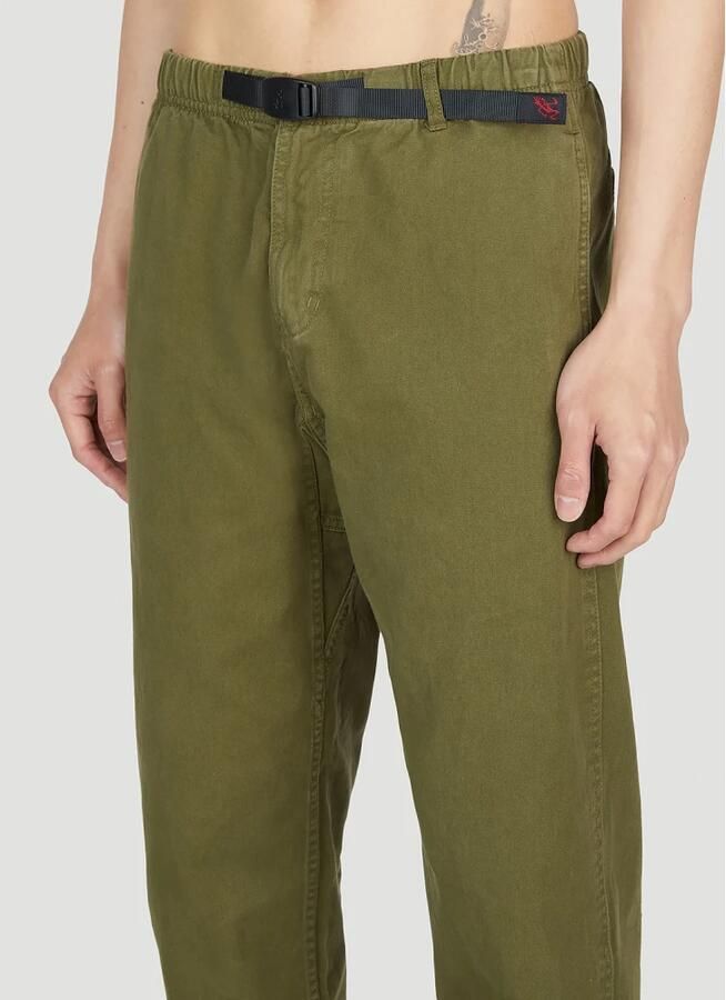 Gramicci Katoenen Twill Broek met Gesp Green Heren - Foto 2