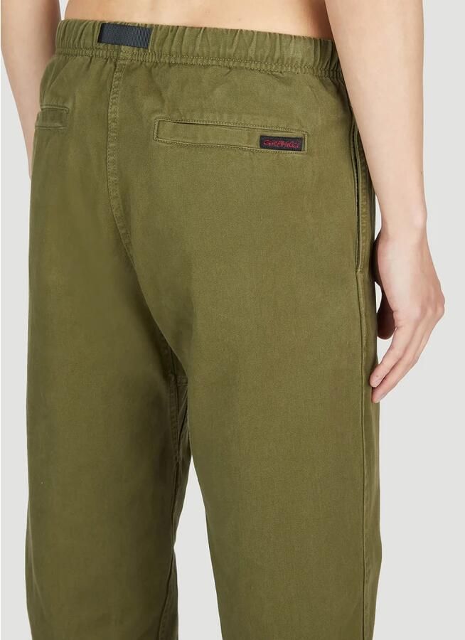 Gramicci Katoenen Twill Broek met Gesp Green Heren - Foto 3