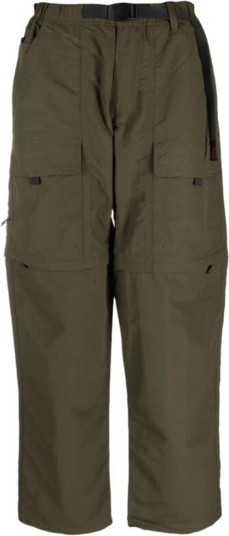 Gramicci Groene Cargo Broek met Logo-Gesp Green Heren