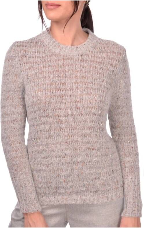 Gran Sasso 110 Girocollo Trui Grijs Dames