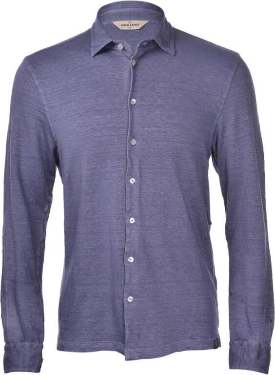 Gran Sasso Casual overhemd Paars Heren