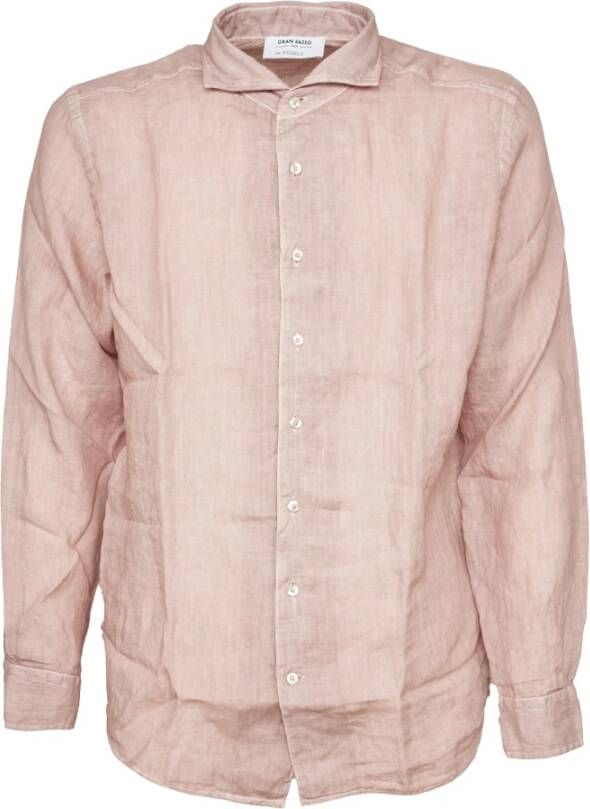 Gran Sasso Casual Shirts Roze Heren
