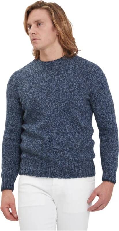 Gran Sasso Stijlvolle Crew Neck Sweater Upgrade Blue Heren