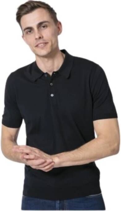 Gran Sasso Gebreide poloshirt Zwart Heren