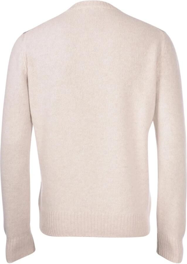 Gran Sasso Geelong Diamond Crew Neck Sweater Beige Heren - Foto 2