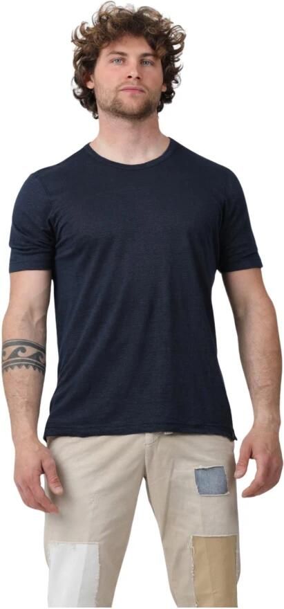 Gran Sasso Klassiek T-shirt met ronde hals Blue Heren