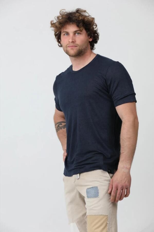 Gran Sasso Klassiek T-shirt met ronde hals Blue Heren - Foto 3